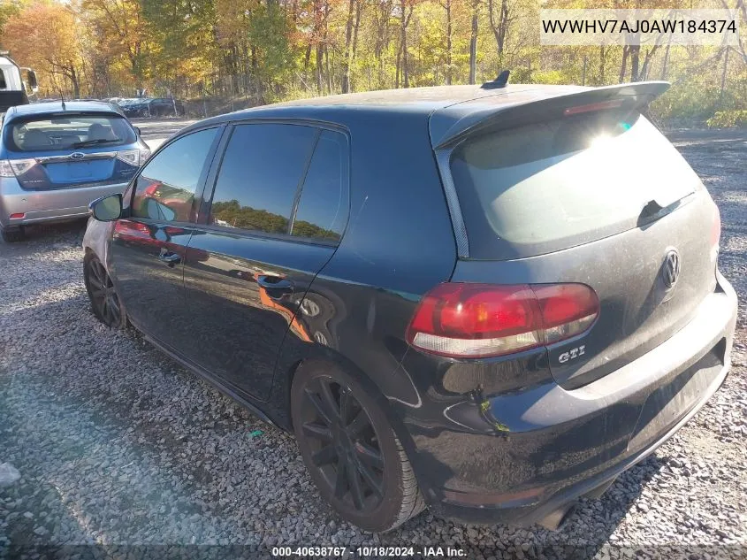 2010 Volkswagen Gti 4-Door VIN: WVWHV7AJ0AW184374 Lot: 40638767