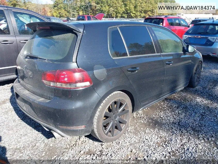 2010 Volkswagen Gti 4-Door VIN: WVWHV7AJ0AW184374 Lot: 40638767