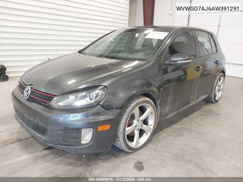 2010 Volkswagen Gti 4-Door VIN: WVWGD7AJ6AW391291 Lot: 40809875