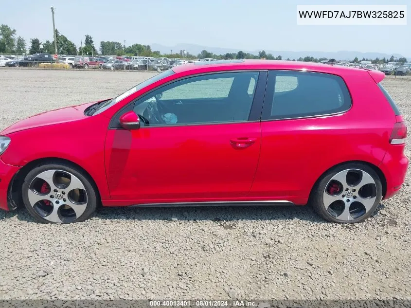 WVWFD7AJ7BW325825 2011 Volkswagen Gti 2-Door