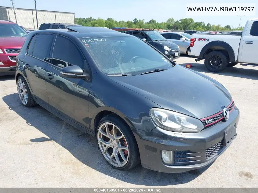 2011 Volkswagen Gti 4-Door Autobahn VIN: WVWHV7AJ9BW119797 Lot: 40160561