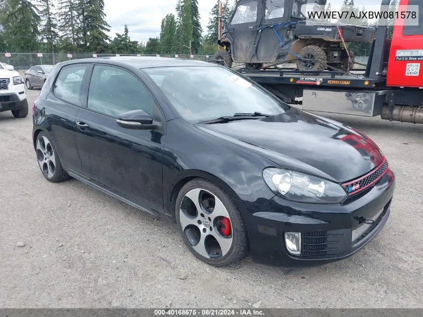 WVWEV7AJXBW081578 2011 Volkswagen Gti 2-Door