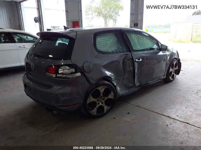 2011 Volkswagen Gti 2-Door VIN: WVWEV7AJ7BW334131 Lot: 40223566