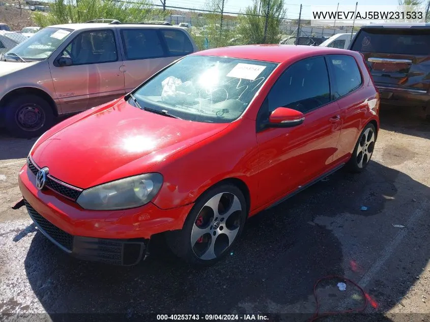 WVWEV7AJ5BW231533 2011 Volkswagen Gti 2-Door