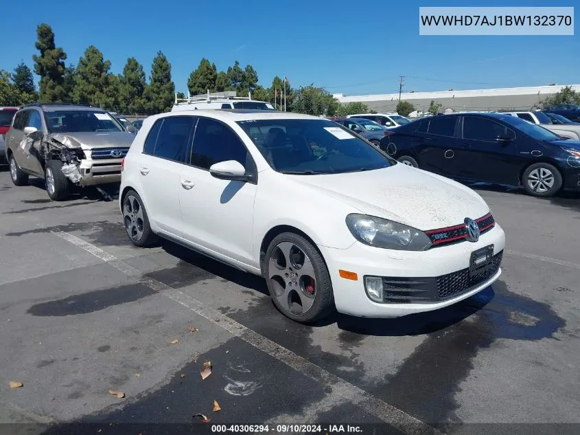 2011 Volkswagen Gti 4-Door VIN: WVWHD7AJ1BW132370 Lot: 40306294