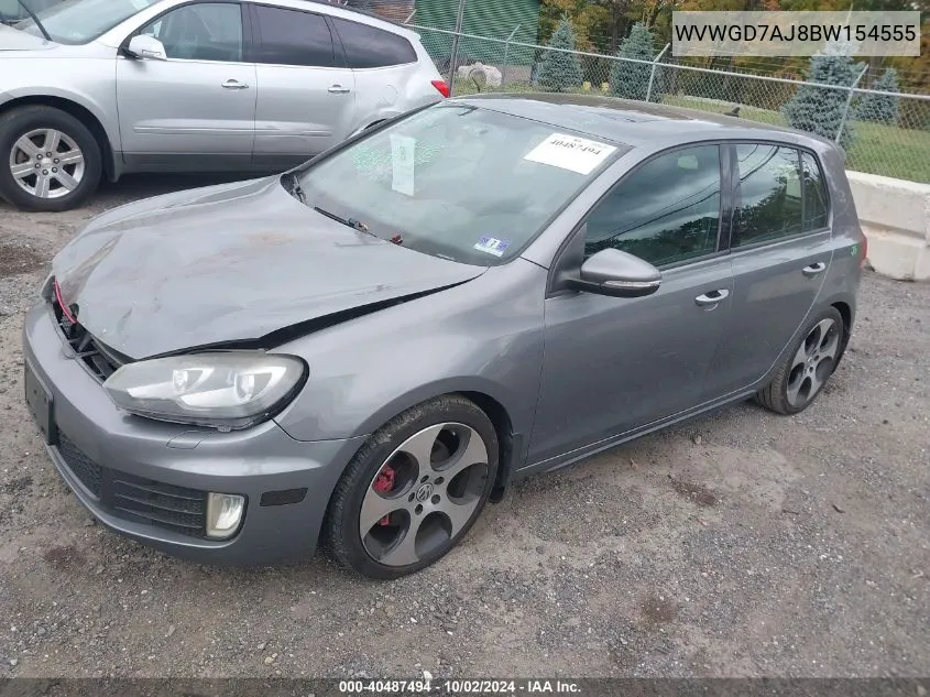 WVWGD7AJ8BW154555 2011 Volkswagen Gti 4-Door Autobahn