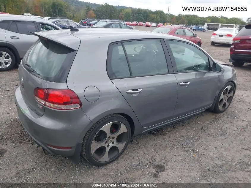 WVWGD7AJ8BW154555 2011 Volkswagen Gti 4-Door Autobahn