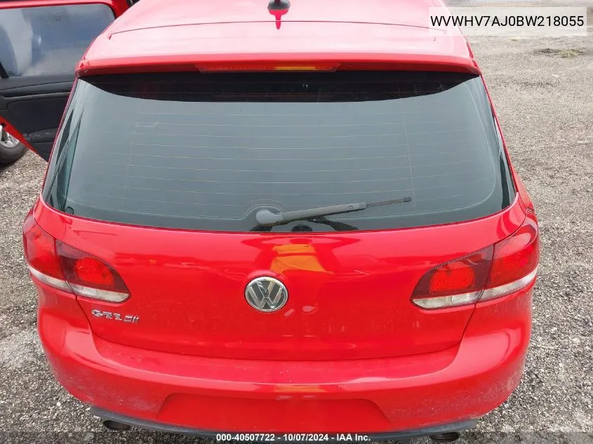 WVWHV7AJ0BW218055 2011 Volkswagen Gti 4-Door