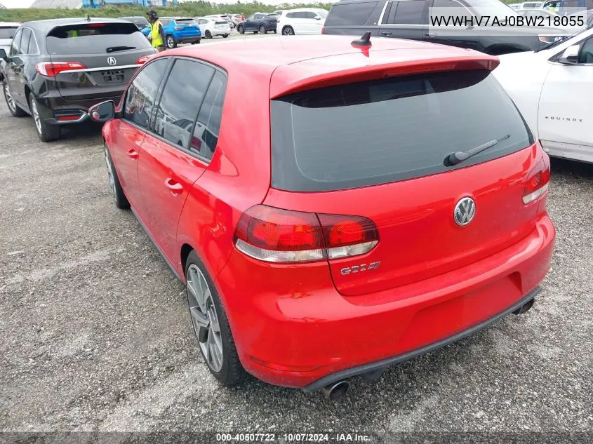 WVWHV7AJ0BW218055 2011 Volkswagen Gti 4-Door