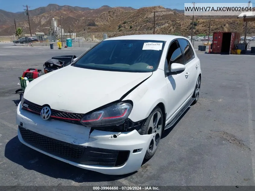 WVWHV7AJXCW002604 2012 Volkswagen Gti 4-Door