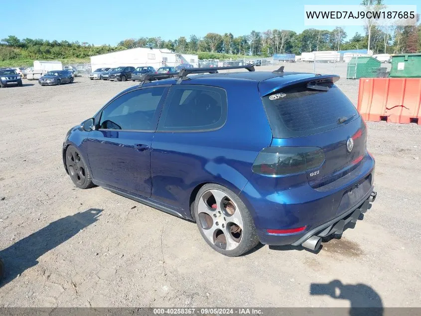 WVWED7AJ9CW187685 2012 Volkswagen Gti 2-Door