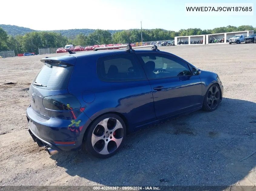 WVWED7AJ9CW187685 2012 Volkswagen Gti 2-Door