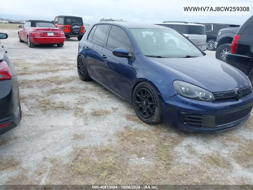 WVWHV7AJ8CW259308 2012 Volkswagen Gti