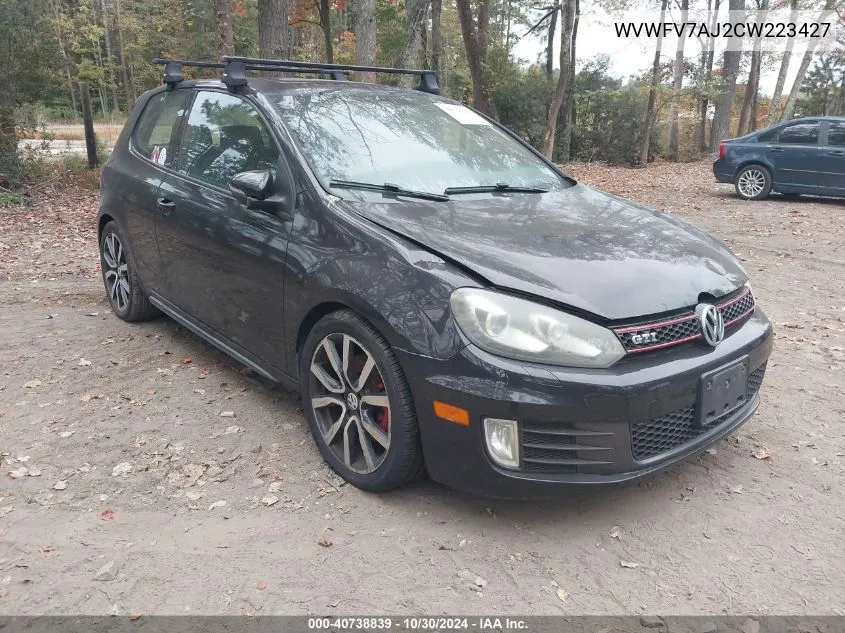 2012 Volkswagen Gti 2-Door Autobahn VIN: WVWFV7AJ2CW223427 Lot: 40738839