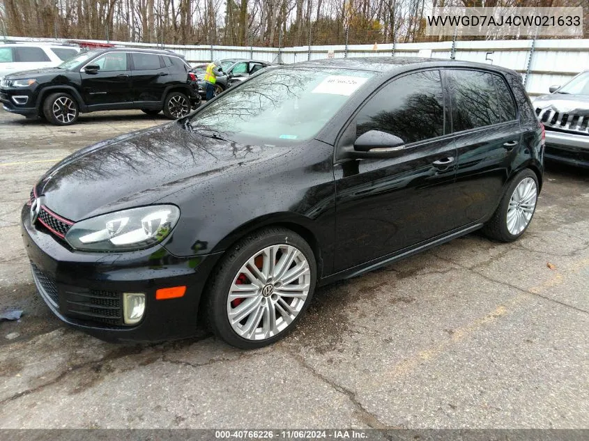 2012 Volkswagen Gti 4-Door Autobahn VIN: WVWGD7AJ4CW021633 Lot: 40766226