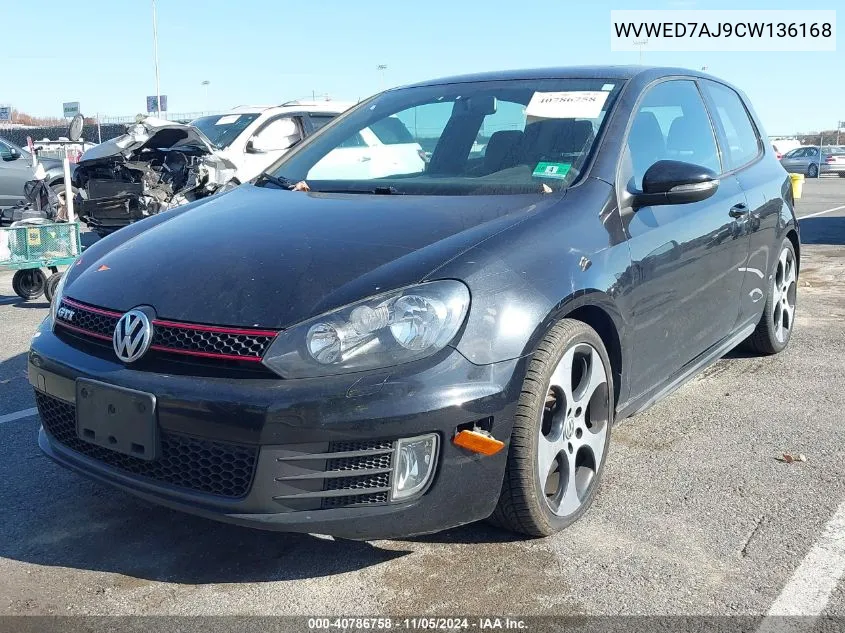 2012 Volkswagen Gti 2-Door VIN: WVWED7AJ9CW136168 Lot: 40786758