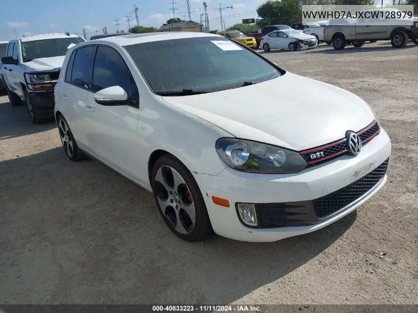 2012 Volkswagen Gti 4-Door VIN: WVWHD7AJXCW128979 Lot: 40833223