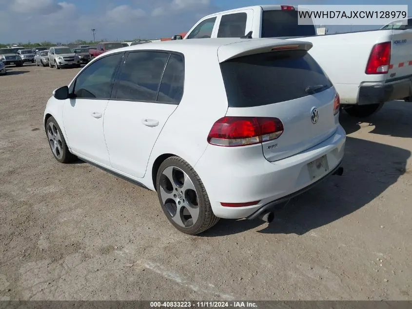 2012 Volkswagen Gti 4-Door VIN: WVWHD7AJXCW128979 Lot: 40833223