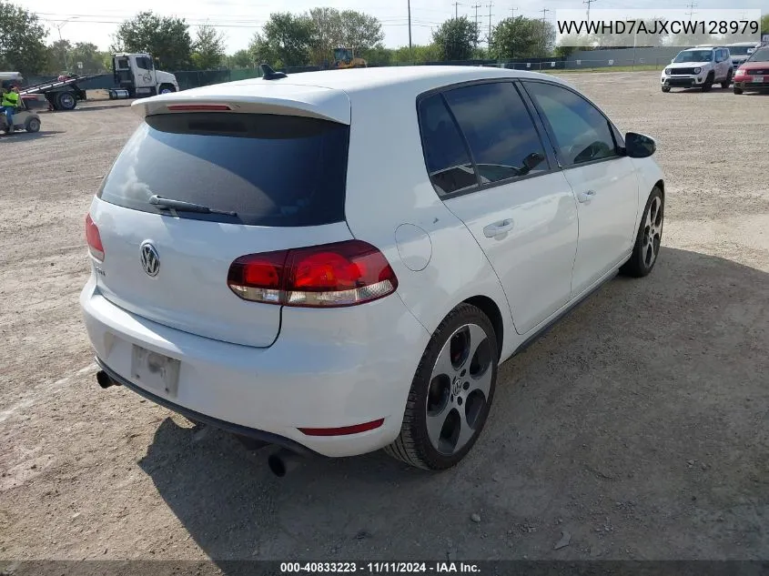 2012 Volkswagen Gti 4-Door VIN: WVWHD7AJXCW128979 Lot: 40833223