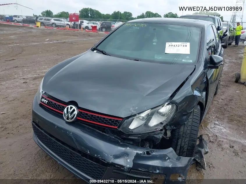 2013 Volkswagen Gti 2-Door Autobahn VIN: WVWED7AJ6DW108989 Lot: 39432710