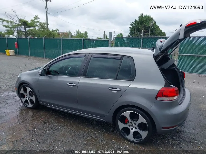 2013 Volkswagen Gti 4-Door VIN: WVWHV7AJ1DW124690 Lot: 39818357