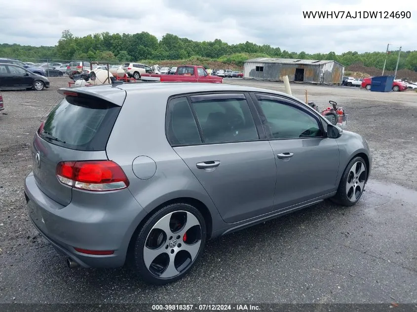 2013 Volkswagen Gti 4-Door VIN: WVWHV7AJ1DW124690 Lot: 39818357