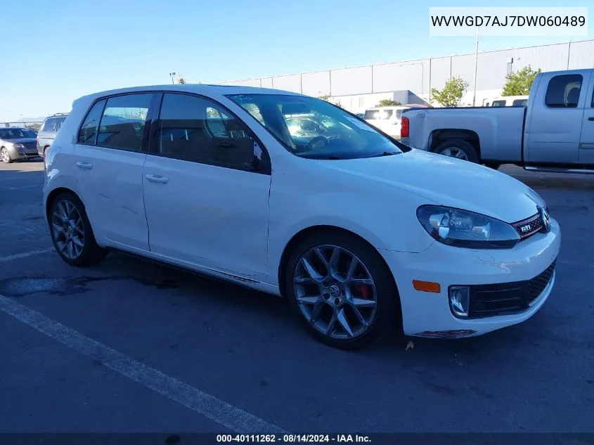 2013 Volkswagen Gti 4-Door VIN: WVWGD7AJ7DW060489 Lot: 40111262