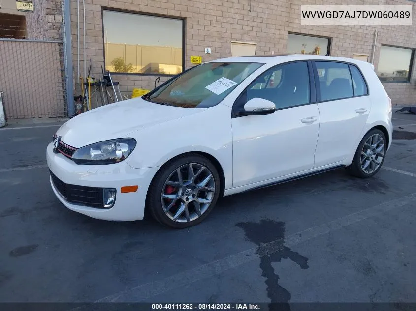 2013 Volkswagen Gti 4-Door VIN: WVWGD7AJ7DW060489 Lot: 40111262