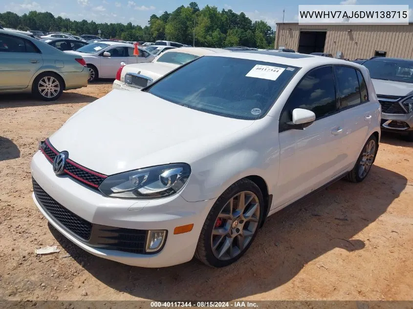 WVWHV7AJ6DW138715 2013 Volkswagen Gti Drivers Edition