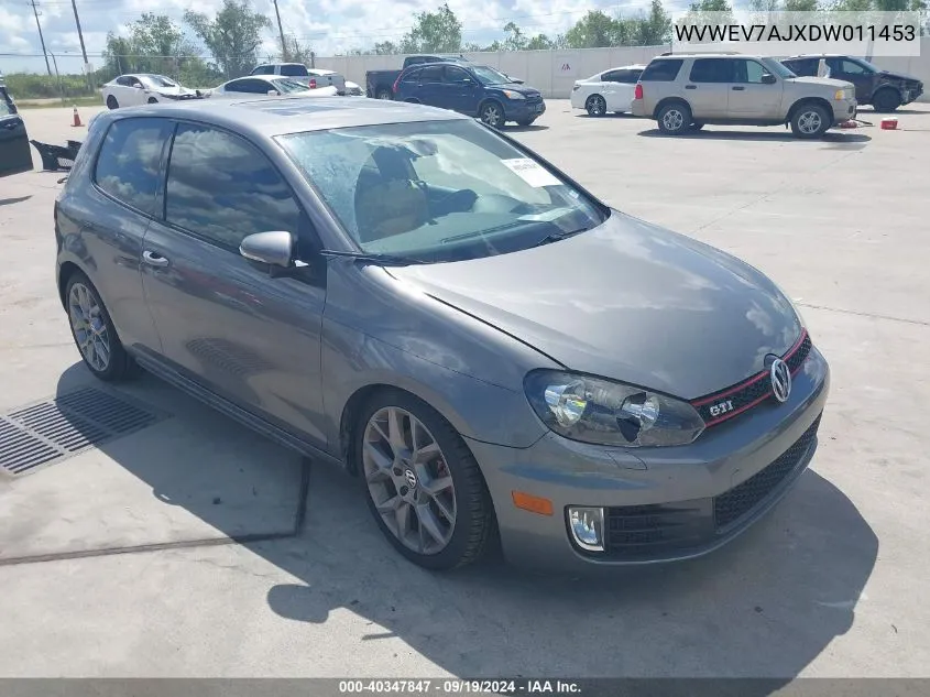 2013 Volkswagen Gti 2-Door VIN: WVWEV7AJXDW011453 Lot: 40347847