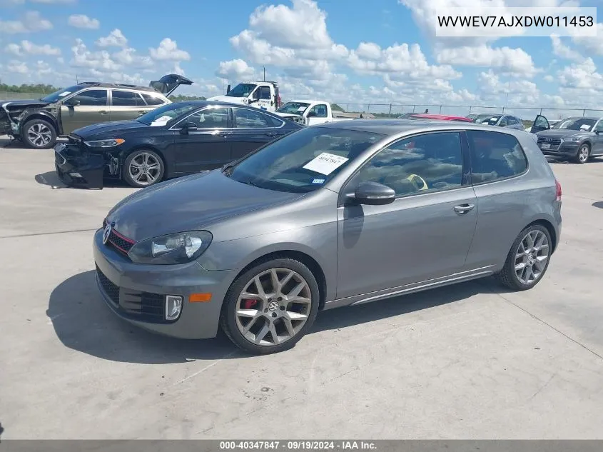 2013 Volkswagen Gti 2-Door VIN: WVWEV7AJXDW011453 Lot: 40347847