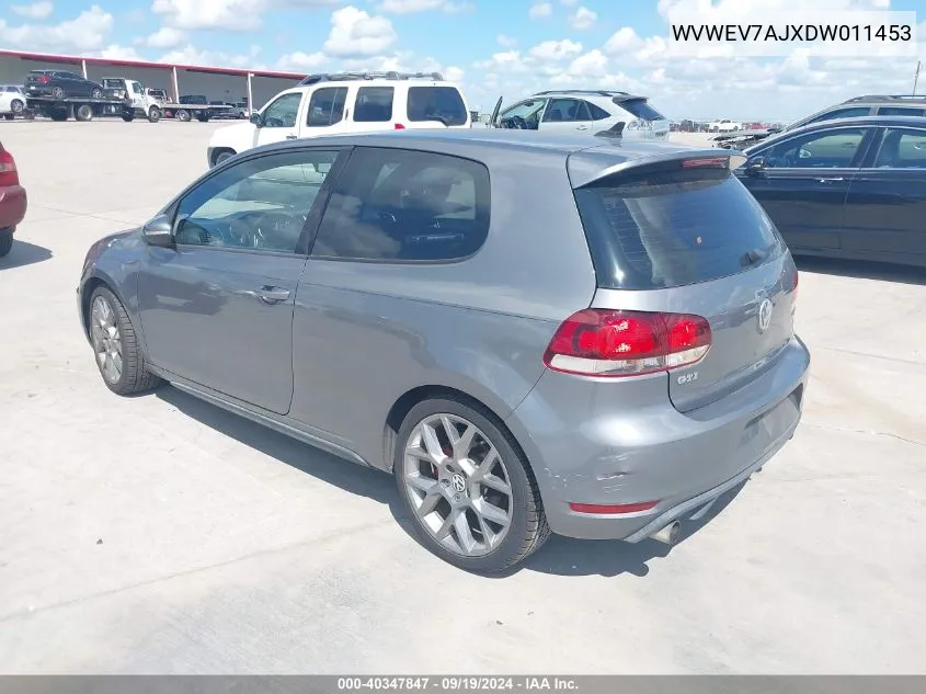 2013 Volkswagen Gti 2-Door VIN: WVWEV7AJXDW011453 Lot: 40347847