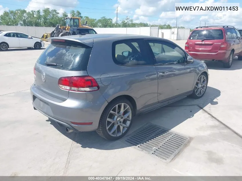 2013 Volkswagen Gti 2-Door VIN: WVWEV7AJXDW011453 Lot: 40347847