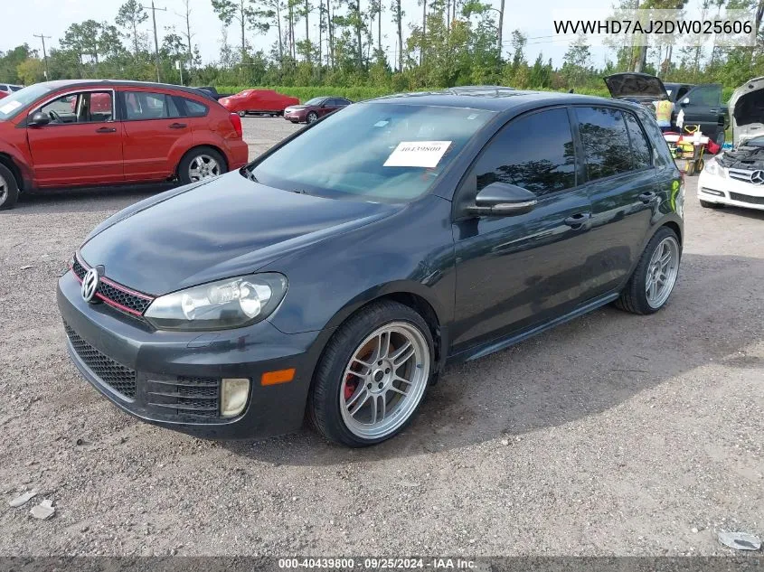 2013 Volkswagen Gti 4-Door VIN: WVWHD7AJ2DW025606 Lot: 40439800