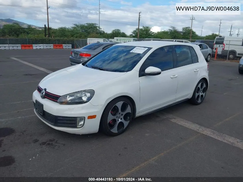 WVWHD7AJ9DW004638 2013 Volkswagen Gti 4-Door