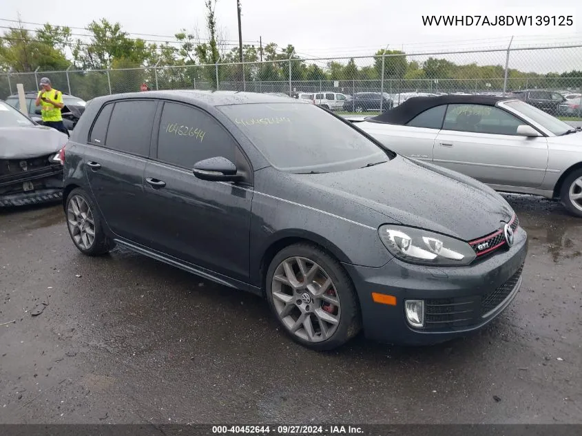 2013 Volkswagen Gti Drivers Edition VIN: WVWHD7AJ8DW139125 Lot: 40452644