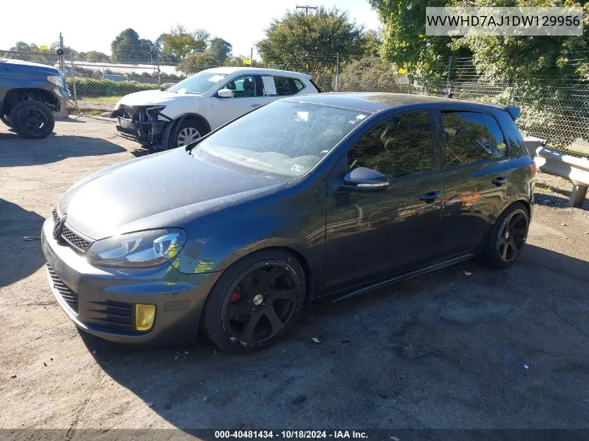 2013 Volkswagen Gti Drivers Edition VIN: WVWHD7AJ1DW129956 Lot: 40481434