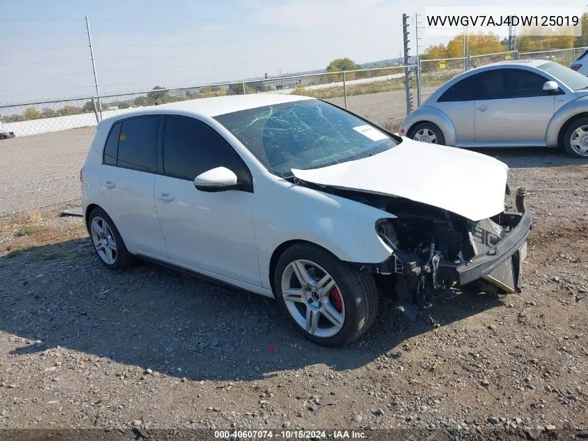 2013 Volkswagen Gti 4-Door/4-Door Autobahn/Drivers Edition/W/Sunroof Navi/Wolfsburg Edition VIN: WVWGV7AJ4DW125019 Lot: 40607074