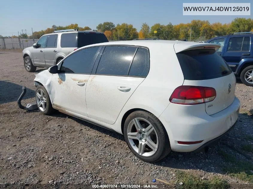 2013 Volkswagen Gti 4-Door/4-Door Autobahn/Drivers Edition/W/Sunroof Navi/Wolfsburg Edition VIN: WVWGV7AJ4DW125019 Lot: 40607074