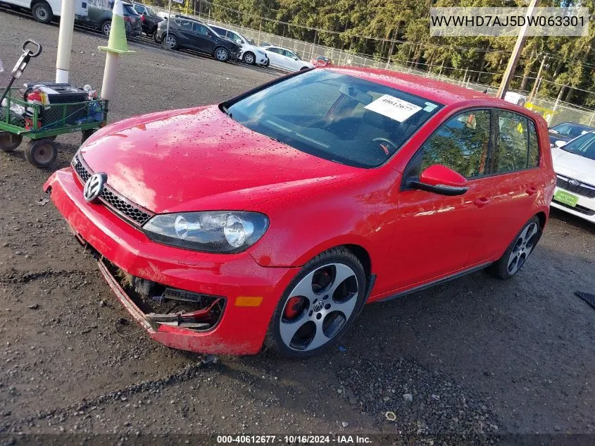 2013 Volkswagen Gti 4-Door VIN: WVWHD7AJ5DW063301 Lot: 40612677