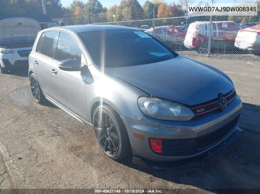 2013 Volkswagen Gti 4-Door VIN: WVWGD7AJ9DW008345 Lot: 40621146