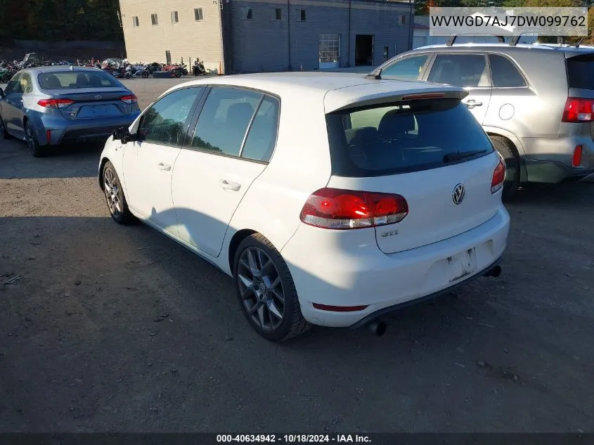 2013 Volkswagen Gti 4-Door VIN: WVWGD7AJ7DW099762 Lot: 40634942