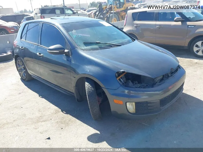 2013 Volkswagen Gti 4-Door VIN: WVWHV7AJ2DW087374 Lot: 40679637