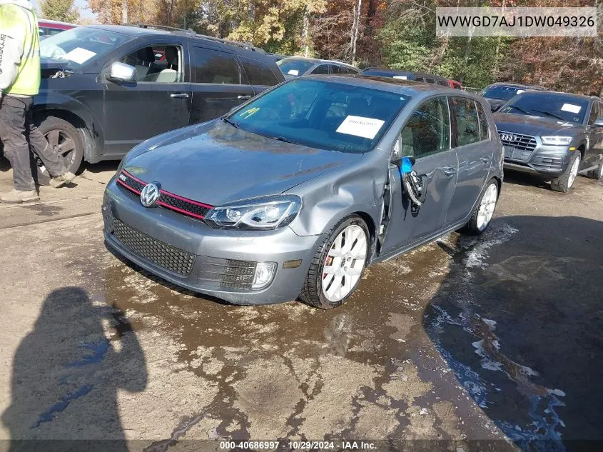 2013 Volkswagen Gti 4-Door VIN: WVWGD7AJ1DW049326 Lot: 40686997