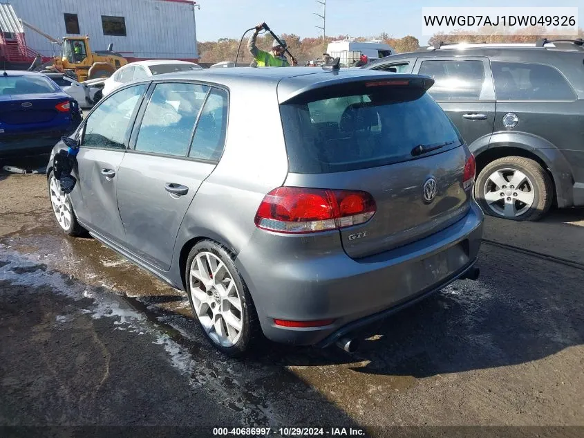 2013 Volkswagen Gti 4-Door VIN: WVWGD7AJ1DW049326 Lot: 40686997