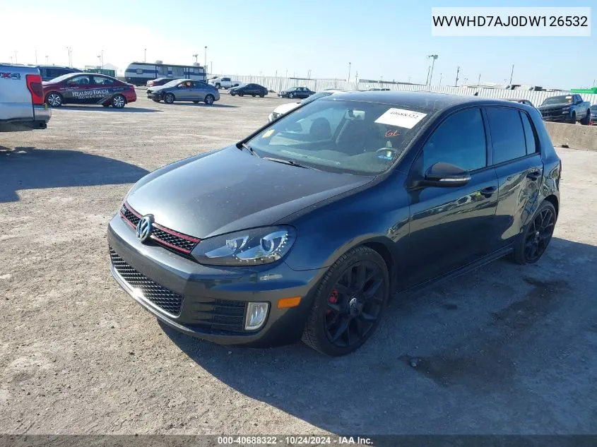 2013 Volkswagen Gti VIN: WVWHD7AJ0DW126532 Lot: 40688322