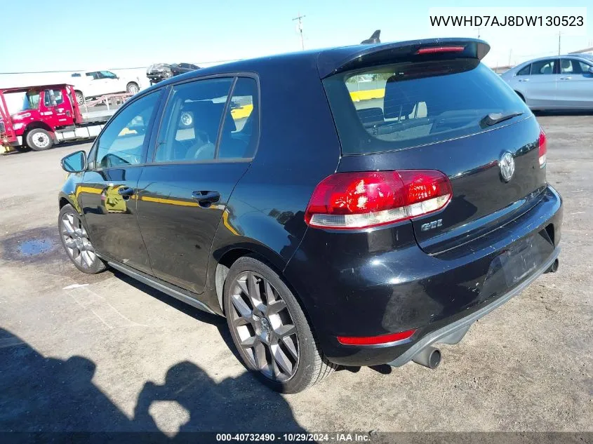 2013 Volkswagen Gti Drivers Edition VIN: WVWHD7AJ8DW130523 Lot: 40732490