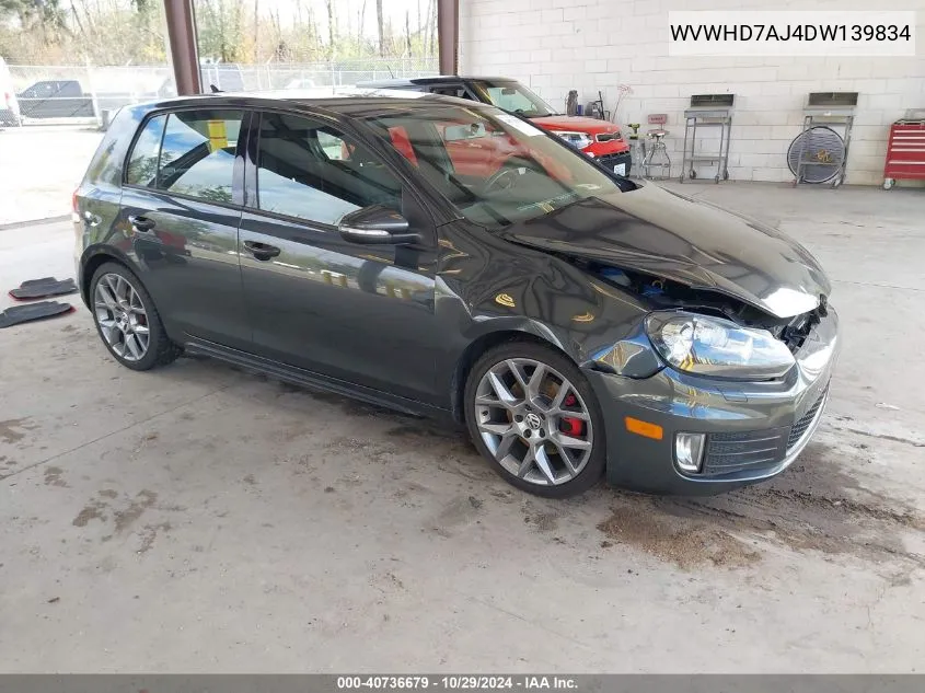 2013 Volkswagen Gti Wolfsburg Edition VIN: WVWHD7AJ4DW139834 Lot: 40736679