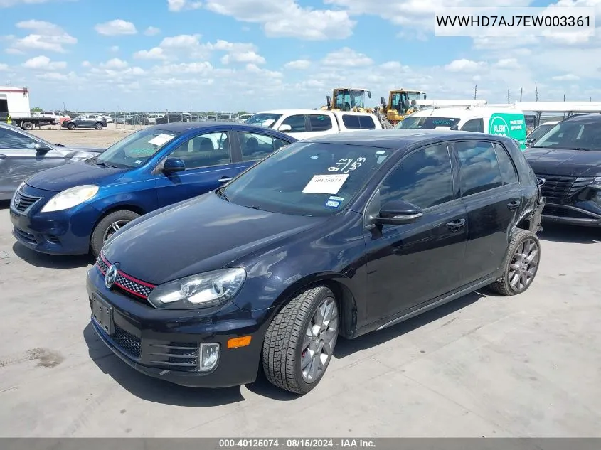 WVWHD7AJ7EW003361 2014 Volkswagen Gti Driver's Edition