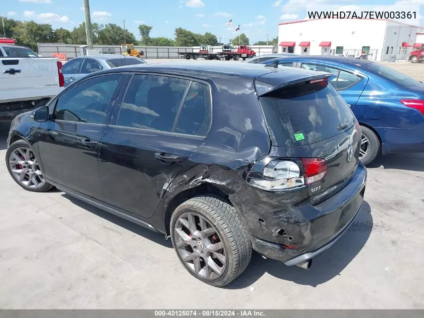 WVWHD7AJ7EW003361 2014 Volkswagen Gti Driver's Edition